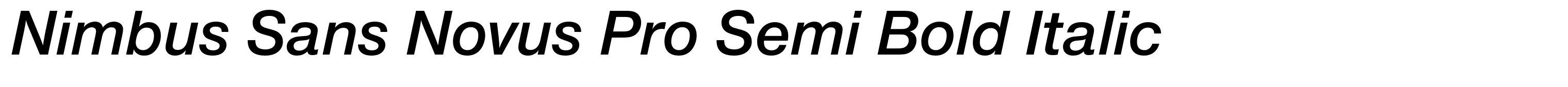 Nimbus Sans Novus Pro Semi Bold Italic